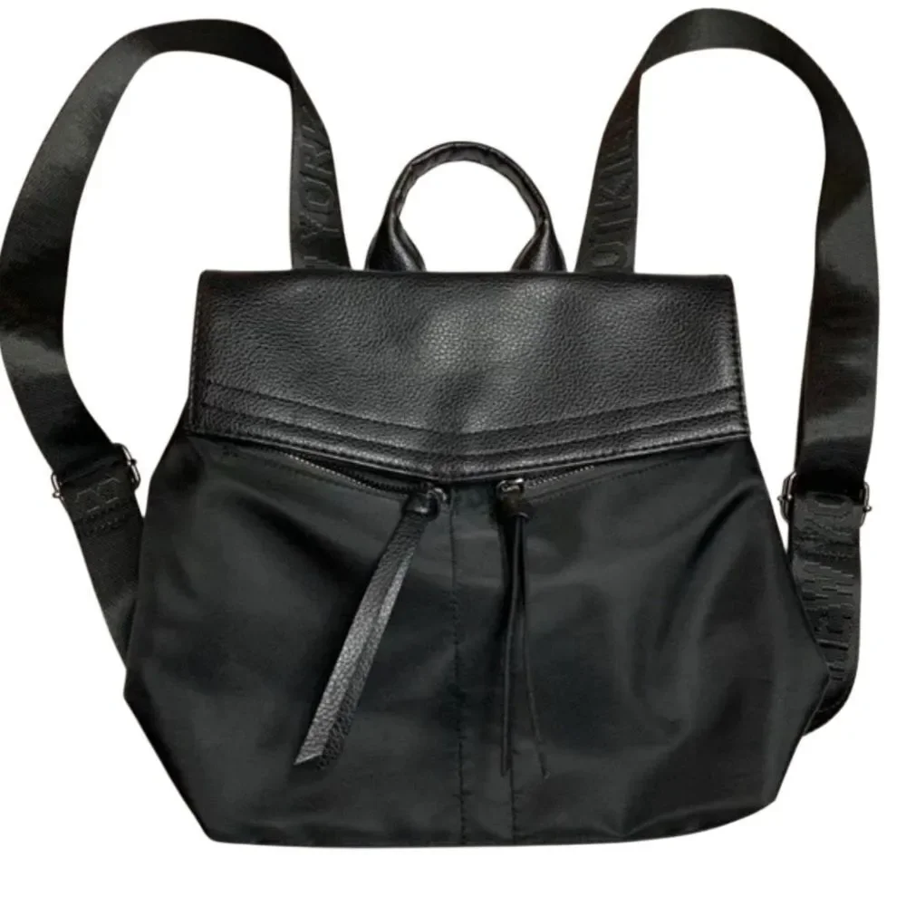 Botkier New York Black Trigger Logo Double Strap Mini Backpack